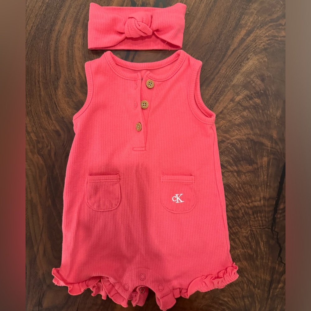 Calvin Klein one piece and matching headband